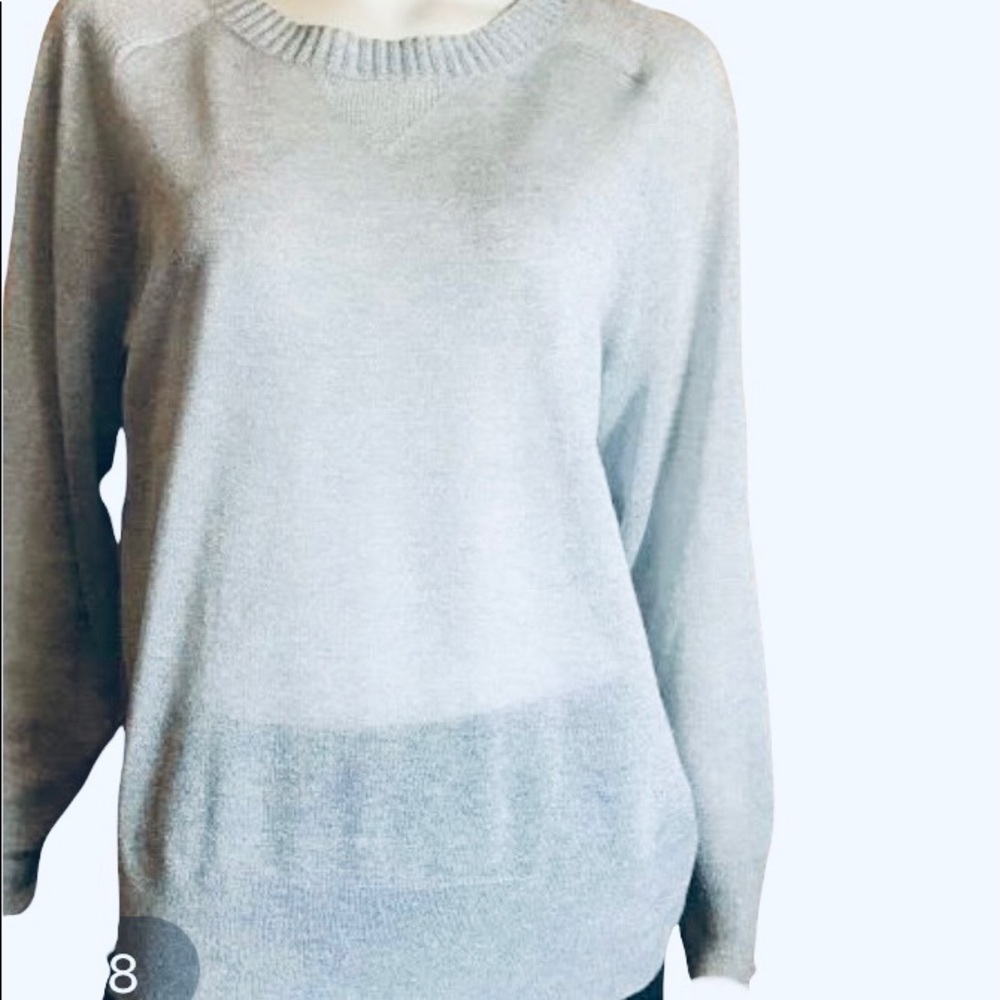 J. Crew silver sparkle metallic sweater. Size large.